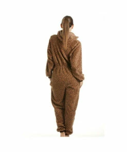 Camille Luxury All In One Animal Print Hooded Fleece Onesie For Female -Cheap Camille Store unnamed file 601
