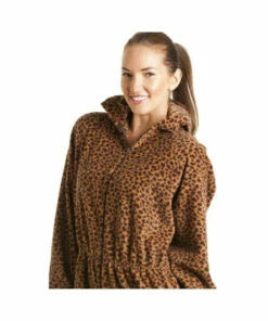 Camille Luxury All In One Animal Print Hooded Fleece Onesie For Female -Cheap Camille Store unnamed file 603