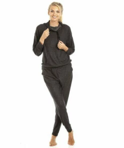 Camille Long Sleeve Cowl Neck Pyjama Set For Female