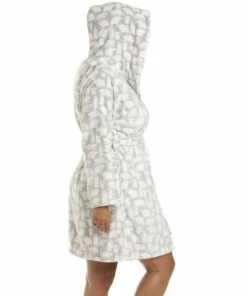 Camille Polar Bear Supersoft Fleece Hooded Bathrobe For Female -Cheap Camille Store unnamed file 644