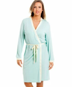 Camille Stylish Knee Length Lightweight Spandex Dressing Gown For Female