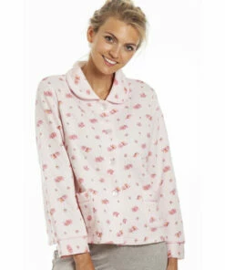 Camille Luxury Floral Print Mock Quilt Bed Jacket For Female -Cheap Camille Store unnamed file 680