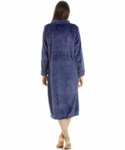 Camille Supersoft Classic Rose Embossed Button Up Housecoat For Female -Cheap Camille Store unnamed file 697