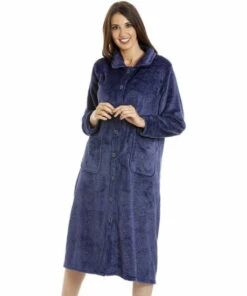 Camille Supersoft Classic Rose Embossed Button Up Housecoat For Female -Cheap Camille Store unnamed file 698