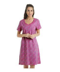 Camille Multicoloured Star Print Cotton Summer Nightshirt For Female -Cheap Camille Store unnamed file 725