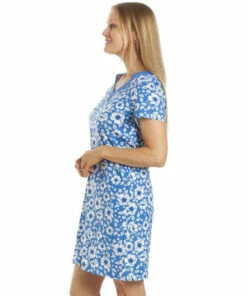 Camille Floral Print Cotton Summer Nightshirt For Female -Cheap Camille Store unnamed file 736