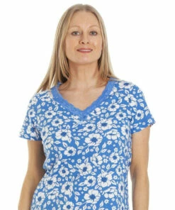 Camille Floral Print Cotton Summer Nightshirt For Female -Cheap Camille Store unnamed file 738