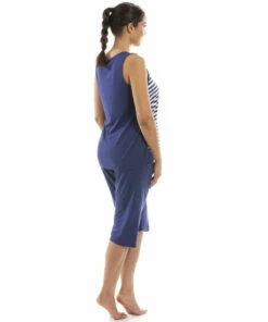 Camille Lightweight Striped Capri Bottom Pyjama Set For Female -Cheap Camille Store unnamed file 750