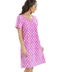Camille Polka Dot Print Cotton Summer Nightshirt For Female 13 Camille Polka Dot Print Cotton Summer Nightshirt For Female -Cheap Camille Store unnamed file 791