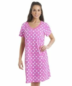 Camille Polka Dot Print Cotton Summer Nightshirt For Female 14 Camille Polka Dot Print Cotton Summer Nightshirt For Female -Cheap Camille Store unnamed file 792
