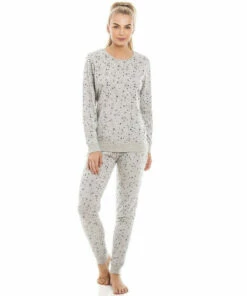 Camille Star Print Lightweight Jersey Pyjama Set For Female