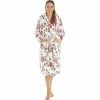 Camille Supersoft Fleece Shawl Collar Floral Bathrobe For Female -Cheap Camille Store unnamed file 811
