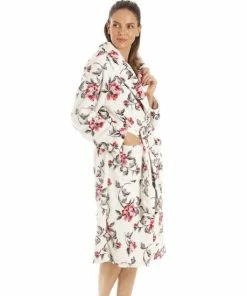 Camille Supersoft Fleece Shawl Collar Floral Bathrobe For Female 10 Camille Supersoft Fleece Shawl Collar Floral Bathrobe For Female -Cheap Camille Store unnamed file 812