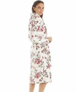 Camille Supersoft Fleece Shawl Collar Floral Bathrobe For Female 11 Camille Supersoft Fleece Shawl Collar Floral Bathrobe For Female -Cheap Camille Store unnamed file 813
