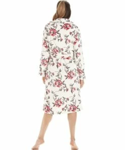 Camille Supersoft Fleece Shawl Collar Floral Bathrobe For Female 12 Camille Supersoft Fleece Shawl Collar Floral Bathrobe For Female -Cheap Camille Store unnamed file 814