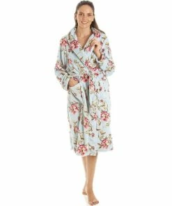 Camille Supersoft Fleece Shawl Collar Floral Bathrobe For Female 15 Camille Supersoft Fleece Shawl Collar Floral Bathrobe For Female -Cheap Camille Store unnamed file 817