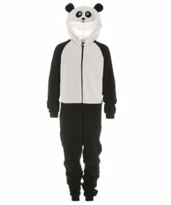 Camille Supersoft Panda Bear Animal Print Hooded All In One Onesie For Unisex -Cheap Camille Store unnamed file 851