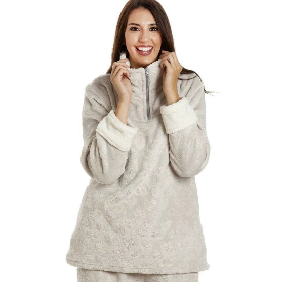 Camille Supersoft Glitter Heart Pyjama Set For Female 7 Camille Supersoft Glitter Heart Pyjama Set For Female - Image 5