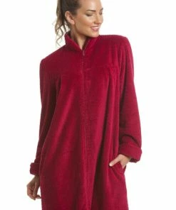 Camille Soft Fleece Zip Front Housecoat For Female -Cheap Camille Store unnamed file 928