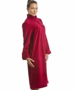 Camille Soft Fleece Zip Front Housecoat For Female -Cheap Camille Store unnamed file 930