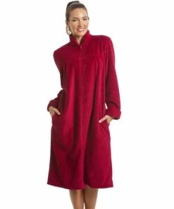 Camille Soft Fleece Zip Front Housecoat For Female -Cheap Camille Store unnamed file 931