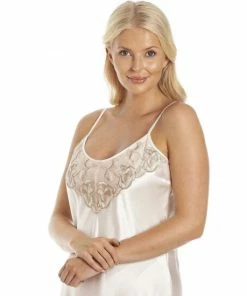 Camille Luxury Thin Strap Lace Satin Chemise For Female -Cheap Camille Store unnamed file 937