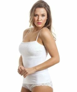 Camille Floral Lace Trim Stretch Camisole For Female -Cheap Camille Store unnamed file 955