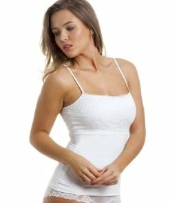 Camille Floral Lace Trim Stretch Camisole For Female -Cheap Camille Store unnamed file 956