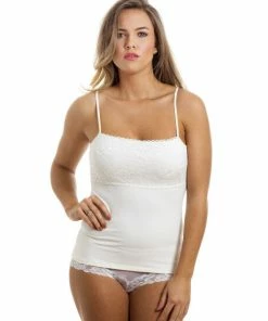 Camille Floral Lace Trim Stretch Camisole For Female -Cheap Camille Store unnamed file 958