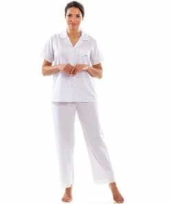 Camille Classic Polka Dot Print Polycotton Pyjama Set For Female