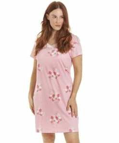 Camille Orchid Floral Print Cotton Summer Nightshirt For Female -Cheap Camille Store unnamed file 987